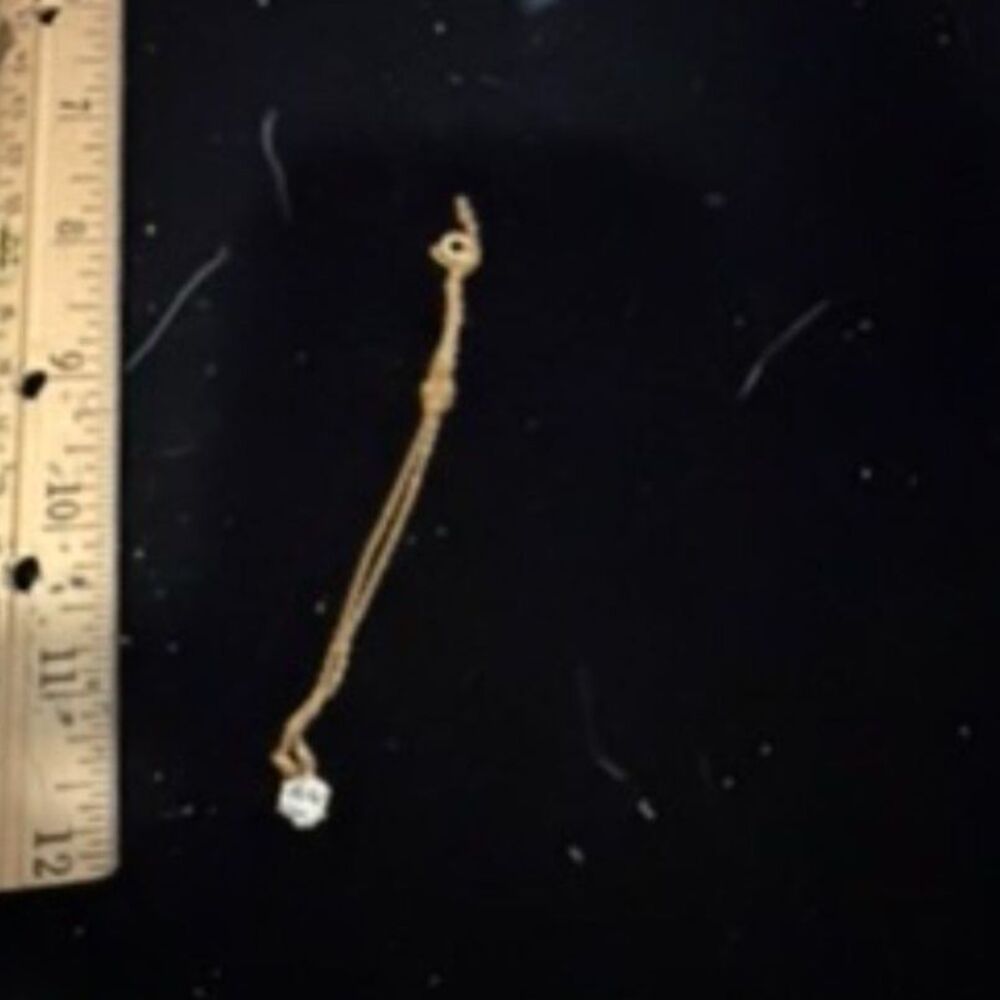1/20 14K gold necklace with round CZ pendant